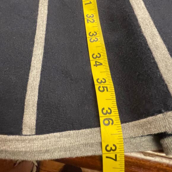 Brooks Brothers Red Fleece Navy Blue & Gray Sweater Dress Pleated Flare S Small - Picture 11 of 11